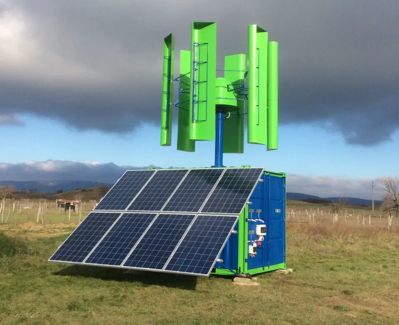 ESS Container with solar and wind field